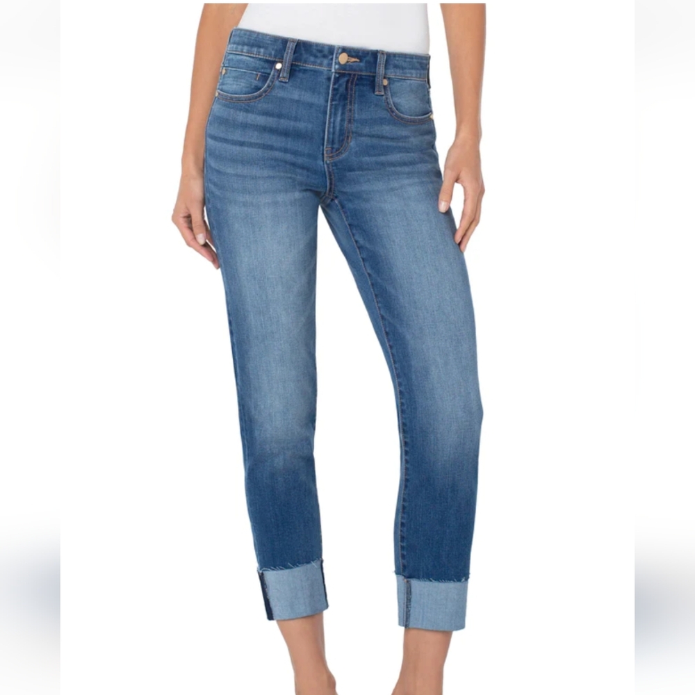 LIVERPOOL- MARLEY GIRLFRIEND WITH RAW CUT CUFF ECO- SCOTTSDALE